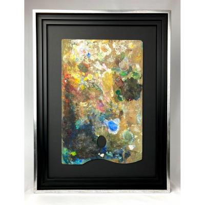 Abstract Painting Representing A Painter's Palette Early XX Eme