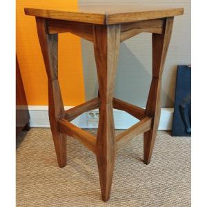 Side Table Stand In Solid Elm
