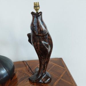 Fish Lamp In Reconstituted Stone