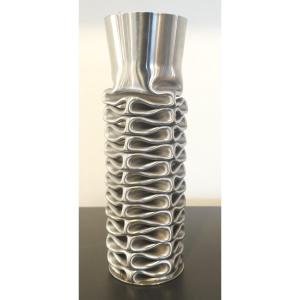 Compressed Metal Vase, 1970s