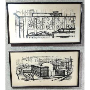 Pair Of Lithographs By Bernard Buffet On Siemens Paper, 1968