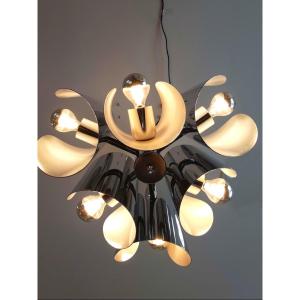 Space Age Chandelier In Chrome With 6 Lights