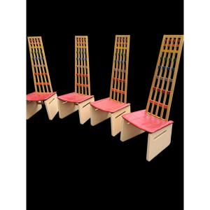 Set Of 4 Unique 70s Chairs 