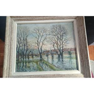 Oil Painting On Canvas, Chevalier Milo, 20th Century 