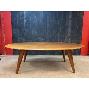 Large And Original Fruit Wood Table Circa 1960 (250x140 Cm)