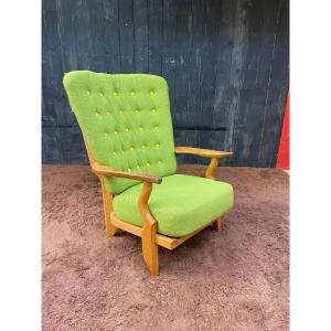 Guillerme And Chambron, Armchair "grand Repos" Edition Your House Circa 1970