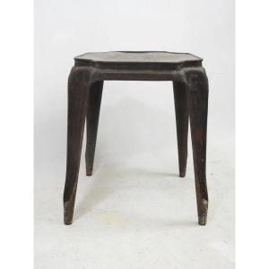 Small Metal And Wood Tollix Stool Circa 1930