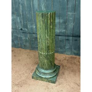 Wooden Column, Painted Fake Marble Circa 1900