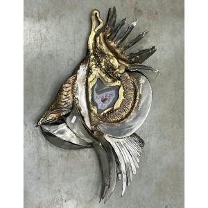 Wall Sconce Scupture Signed Jacques Lerebourg