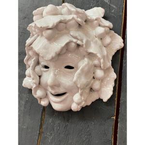 Ceramic Mask Circa 1930/1950 Monogram To Identify