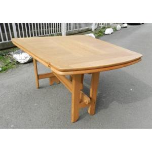 Guillerme Et Chambron, Large “portfolio” Table Circa 1970, 118 And 236 Cm, Your Home