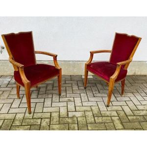 Pair Of Art Deco Armchairs, Circa 1940/1950