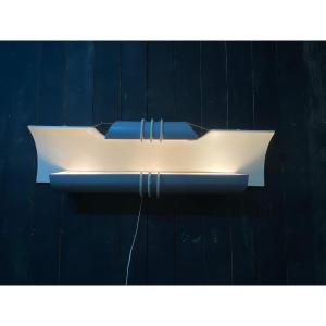 Pair Of Old Cinema Sconces In Lacquered Metal Circa 1970/1980