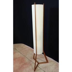 Peter Hvidt & Olga Molgaard-nielsen (att. To) Teak Tripod Floor Lamp With Three Lights 