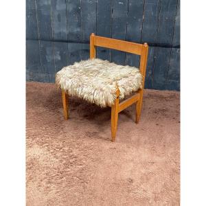 Guillerme Et Chambron, Small Side Chair, Edition Votre Maison Circa 1970