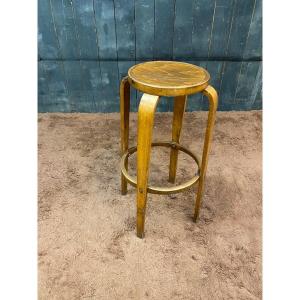  Modernist Stool, Thonet Style, Circa 1950
