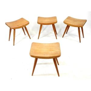 Set Of 4 Vintage Stools Circa 1950/1960