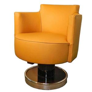 Decoene Freres, Important Art Deco Office Chair, Macassar And Leather, Restored, Circa 1930