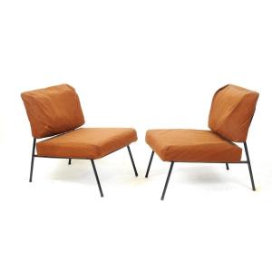 Pair Of Armchairs Circa 1950 In The Style Of Pierre Guariche