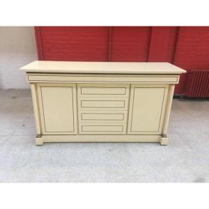 Maison Jean Charles, Neoclassic Buffet In Lacquered Wood Circa 1970