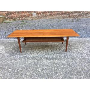 Peter Hvidt Large Teak Living Room Table Denmark Circa 1950 