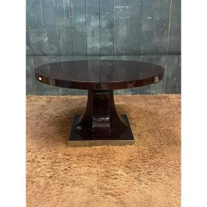 Large Art Deco Gueridon In Varnished Rosewood Circa 1940