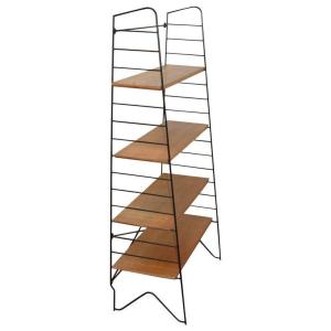 1950 Shelf, Wrought Iron And Oak