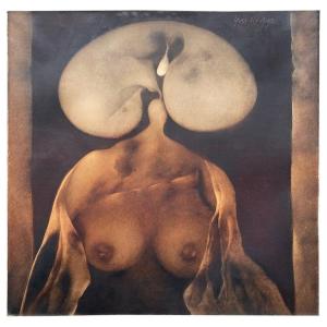 Yves Rhayé (1936-1995) Large Oil On Canvas Circa 1970
