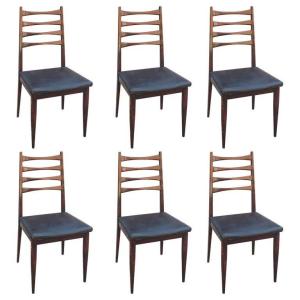 Set Of 6 Scandinavian Style Chairs Circa 1960