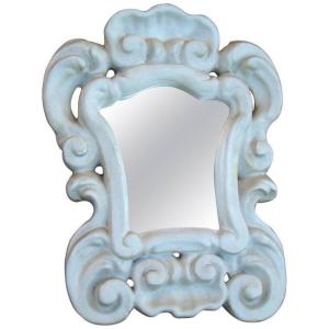 Serge Roche (1898-1988), Attributed To, Small Art Deco Mirror In Patinated Plaster Circa 1940
