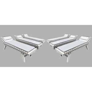 Art Deco Modernist Deckchairs, Fully Restored Circa 1930