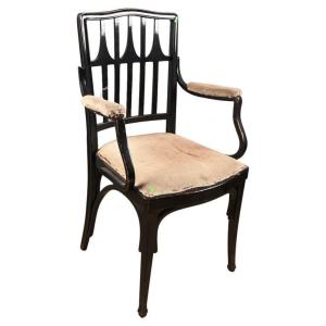 J.&j. Kohn, Ebonized Bentwood Armchair, Vienna Secession Circa 1880
