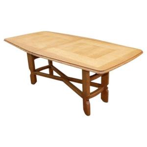 Guillerme Et Chambron, Large Dining Room Table Edition Votre Maison Circa 1970