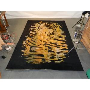René Fumeron, Large Vintage Rug Circa 1960 
