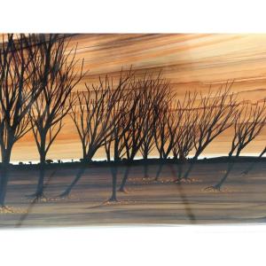 Charles Meire, "the Last Gallows" Acrylic Signed And Dated 78 