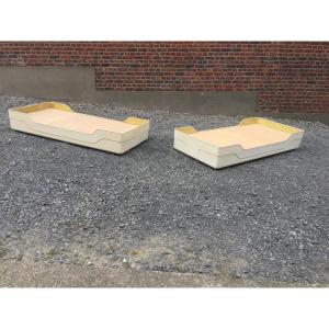 Marc Berthier, Pair Of Plastic Beds Circa 1970, Ozoo 700 Model 
