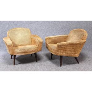 Pair Of Vintage 1950s Armchairs