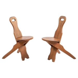 Pair Of Brutalist Chairs Circa 1950/1960