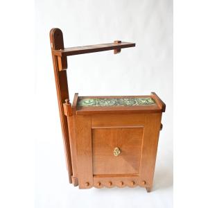Guillerme Et Chambron, Rare Wall-mounted Bar With System "your House Edition" Circa 1950/1960