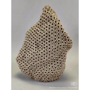 Gilles Caffier (1963) Vase En Céramique De Forme Libre ,signé Et Daté