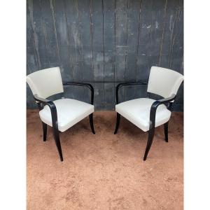 Pair Of Fully Restored Art Deco Armchairs Circa 1930