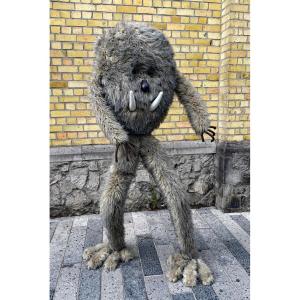 Rémy Pagart, Groumph! Tall Sculpture In Metal, Foam And Synthetic Fur 