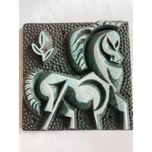 Boleslaw Danikowski (1928-1979) Large Ceramic Tile Circa 1950/1960