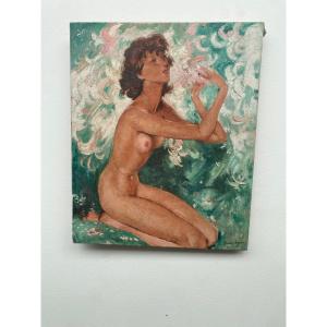 Oil On Canvas Art Deco Style Circa 1950 Bearing A Domergue Signature