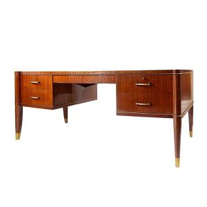 De Coene, Important Art Deco Mahogany Desk Circa 1930/1940