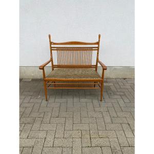 Viennese Session Bench Attributed To Thonet, Austria Circa 1900