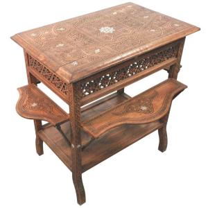 Antique Tea Table, Syria 19th Century, Fully Restored