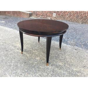 Art Deco Period Table In Macassar Ebony Veneer, Circa 1930/1940