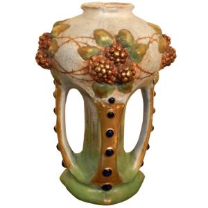 Amphora, Art Nouveau Ceramic Vase, Austria, Circa 1900 