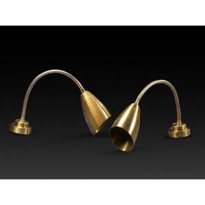 Set Of 6 Vintage Articulated Metal Wall Lights Circa 1960/1970